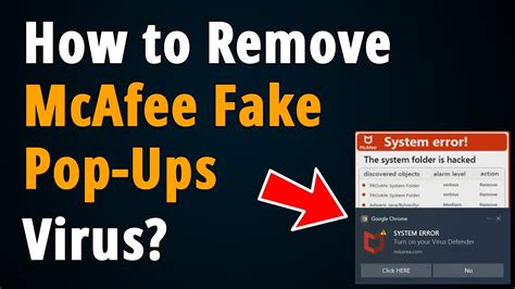 ta bort mcafee popup|How to Stop the Popups .